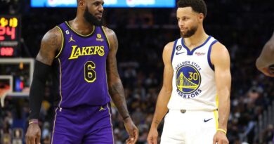 LeBron James Steph Curry Lakers Warriors NBA