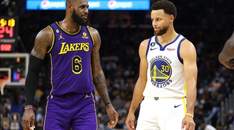 LeBron James Steph Curry Lakers Warriors NBA