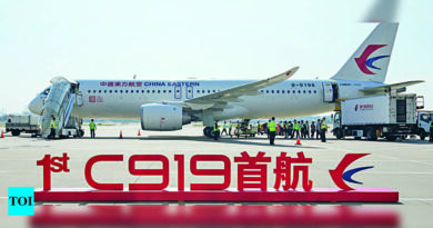 China's 1st home-grown passenger plane completes its maiden commercial flight - Times of India