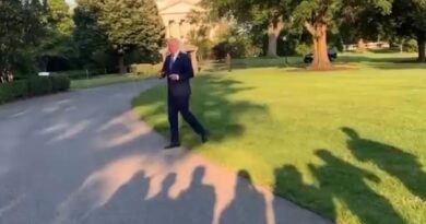 Joe Biden Bumps His Head While Exiting Marine One After Taking Massive Fall Earlier in the Day! | The Gateway Pundit | by Cristina Laila