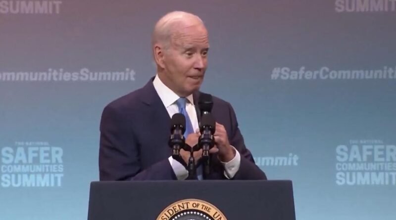 Joe Biden Mumbles Nonsense About "Put a Pistol on a Brace - You Can have a - Higher-Caliber Bullet" - Then He Ends Speech with "God Save the Queen" and Walks Off Stage (VIDEO) | The Gateway Pundit | by Jim Hoft | 2