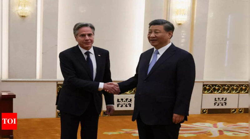 Chinese President Xi holds talks with US secretary of state Blinken in Beijing - Times of India