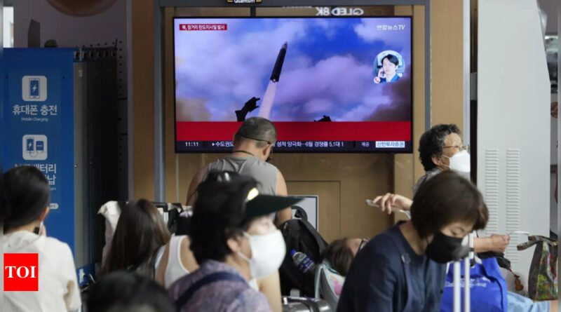 Ballistic Missile: North Korea launches long-range missile toward sea after making threat over alleged US spy flights | World News - Times of India