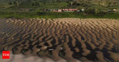 Texas low water levels reveal ancient ruins and caves, stirs mixed emotions - Times of India