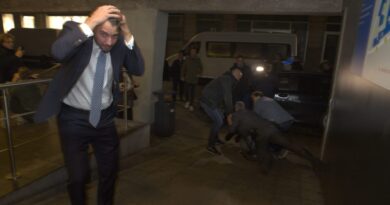 Dutch far-right leader Thierry Baudet attacked with an umbrella