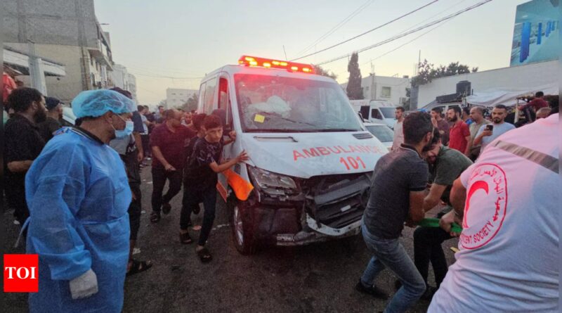 Palestinian Red Crescent condemns Israeli strike on Gaza ambulance convoy - Times of India