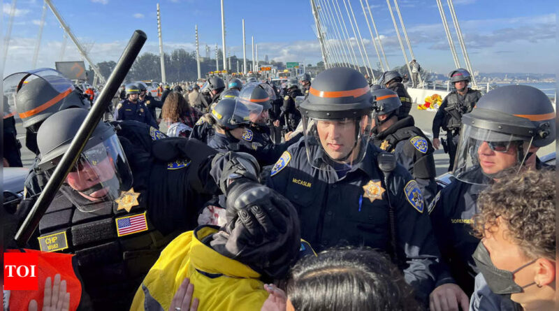 Pro-Palestinian protesters shut down bridges in San Francisco, Boston - Times of India