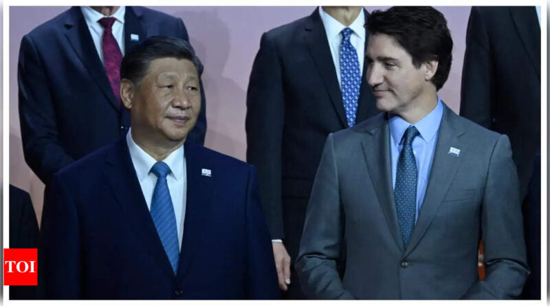 Canada PM Trudeau says he hopes to meet China's Xi one day once tensions defused - Times of India