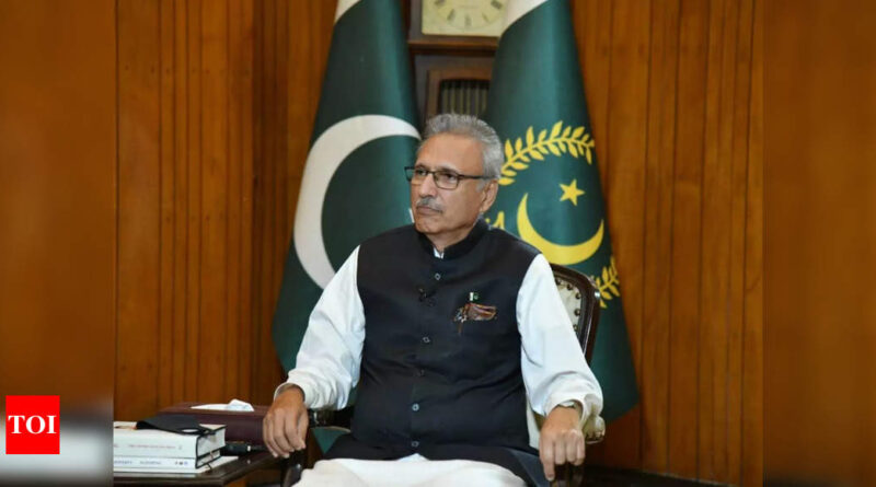 Pakistan Supreme Court moved seeking removal of President Arif Alvi: Reports - Times of India