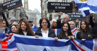 Former British PM Boris Johnson joins march against anti-semitism in London - Times of India